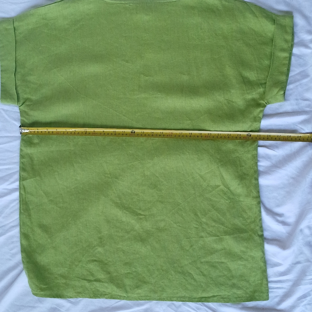 Crown Linen Designs Womens Tunic Green Small/Medium 100% Linen. - Picture 12 of 13